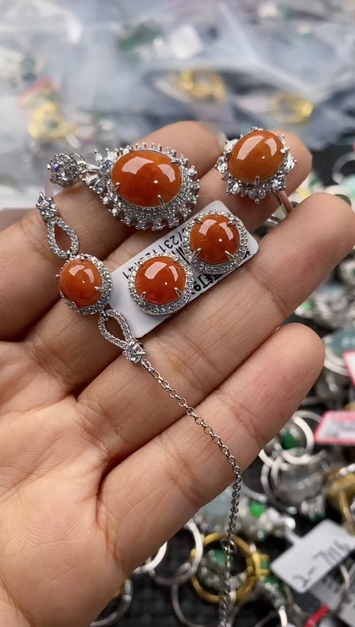 银S925镶嵌戒指翡翠1212---3