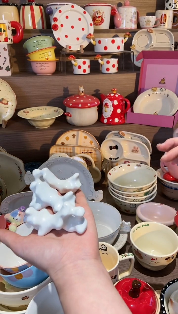 【闪购商品】瓷筷子托3个 默认微瑕