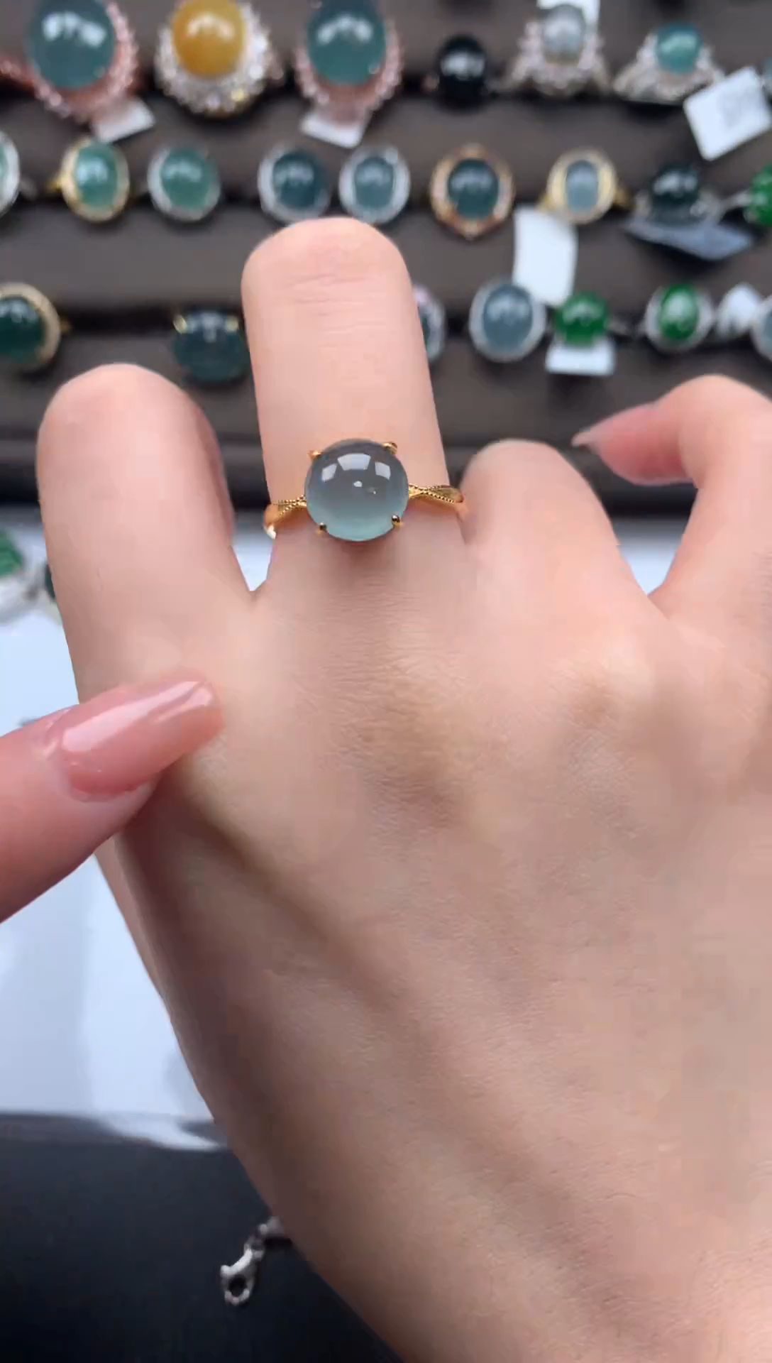 【闪购商品】翡翠戒指银S925镶嵌4121