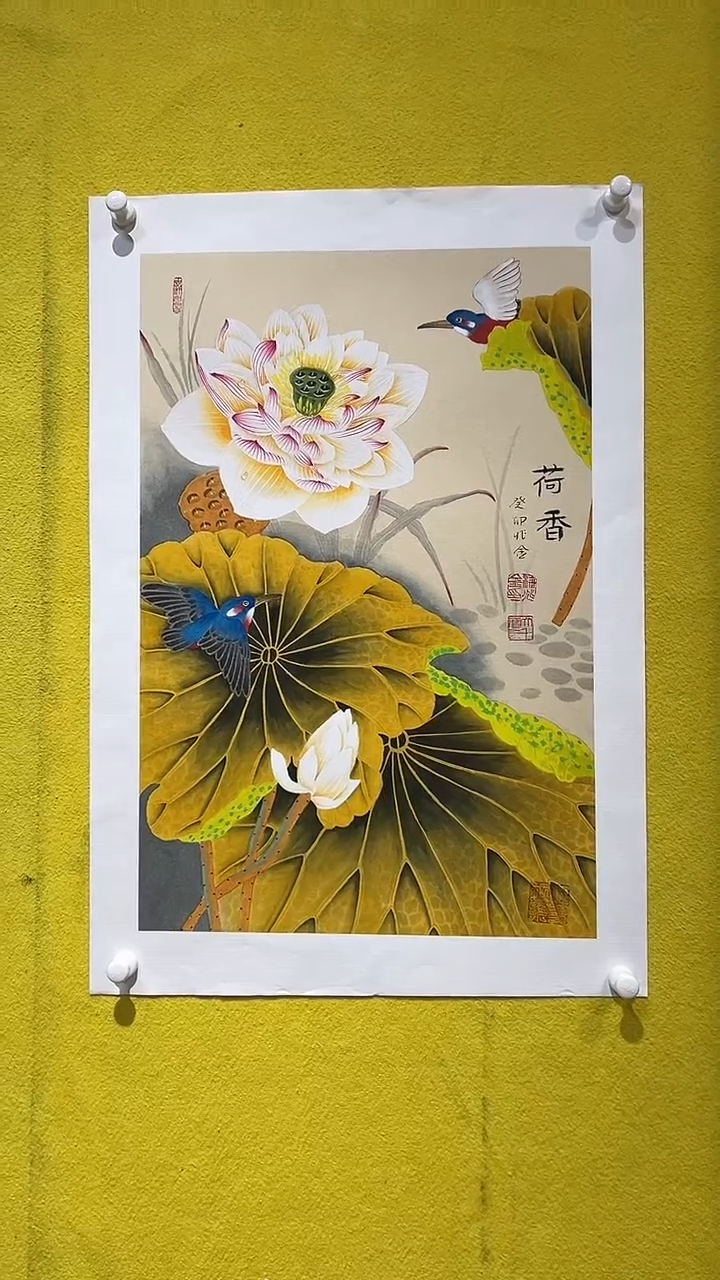 国画21梁兆金老师 国画 2.7平尺（金袍原作）