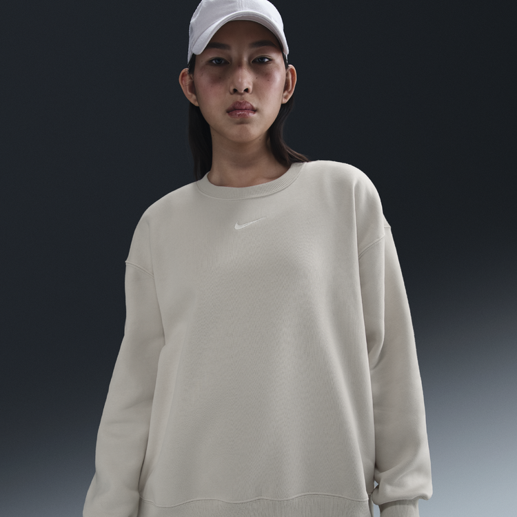 NIKE/耐克官方正品女宽松套头灰色卫衣FZ4271-104