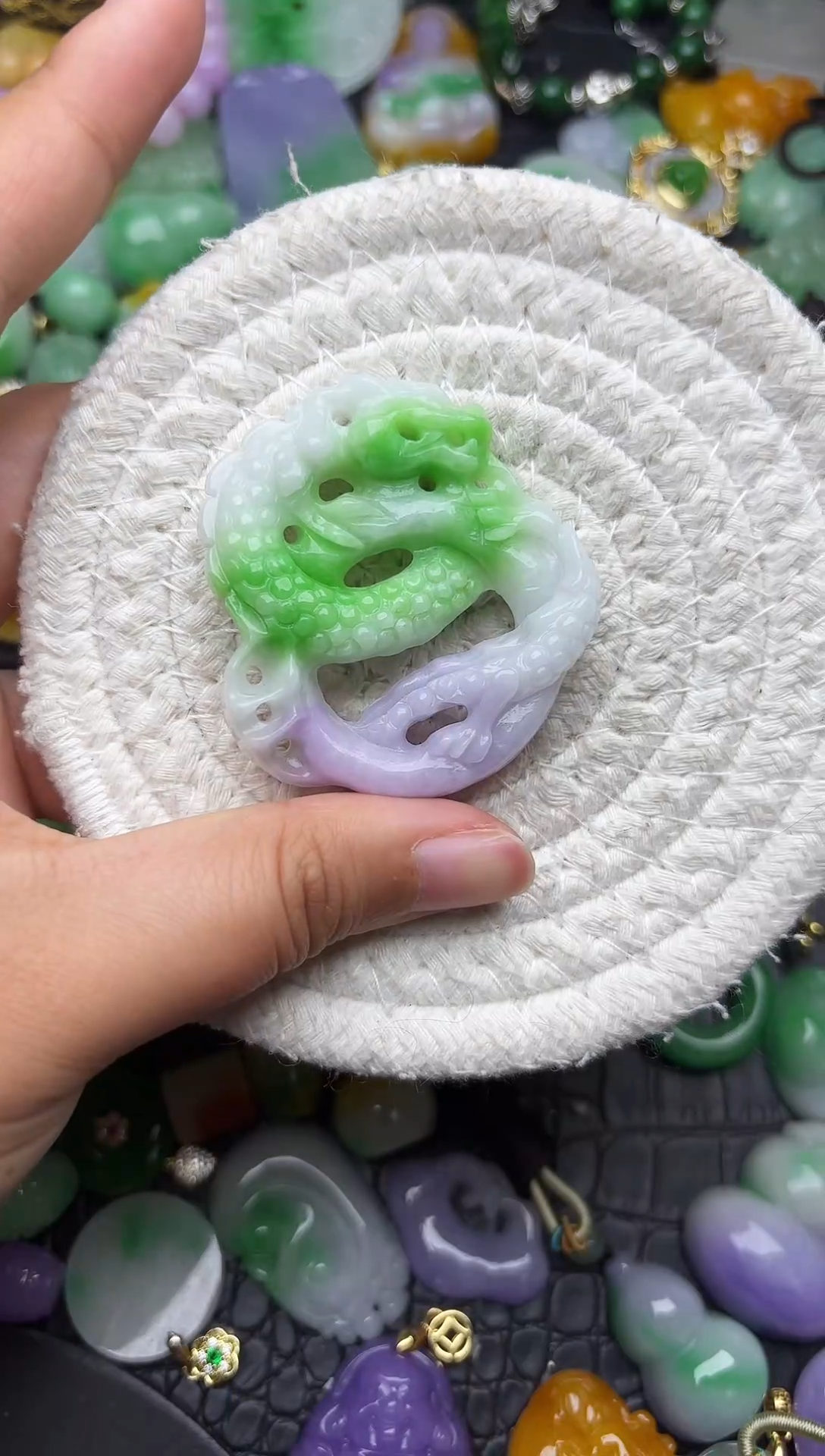 颈饰未镶嵌翡翠缅甸翡翠吊坠