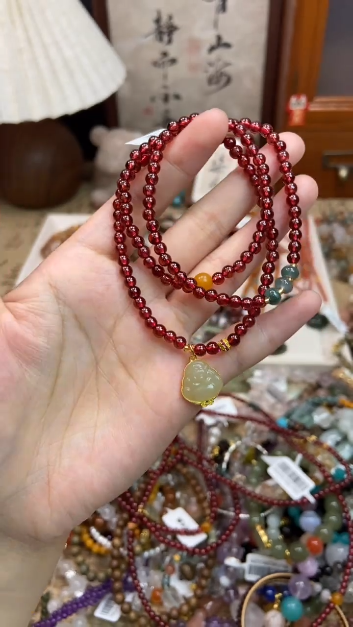 未镶嵌手链石榴石342