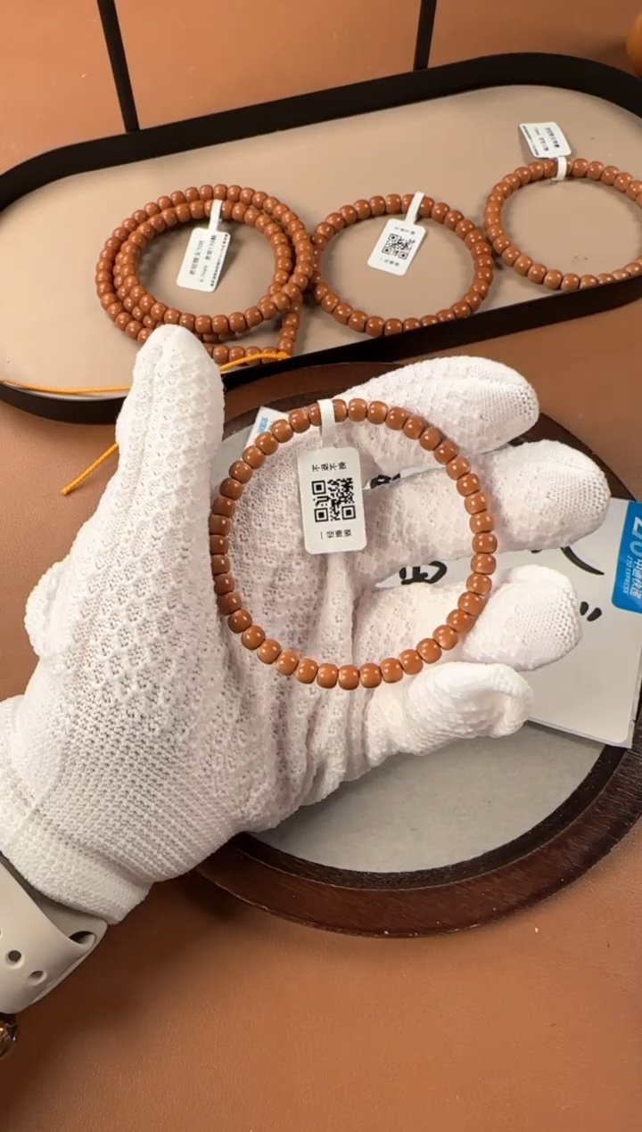 手串橄榄核5.6mm老挝核尖单圈，老挝树王料子，孔道三花