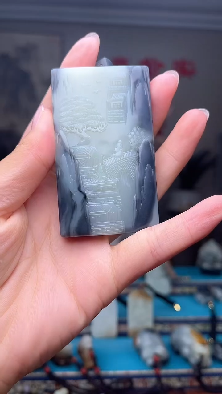 和田玉未镶嵌挂件1