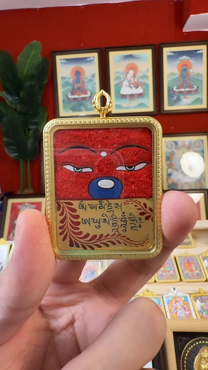 吊坠阿老师-热贡纯手绘-毛毛