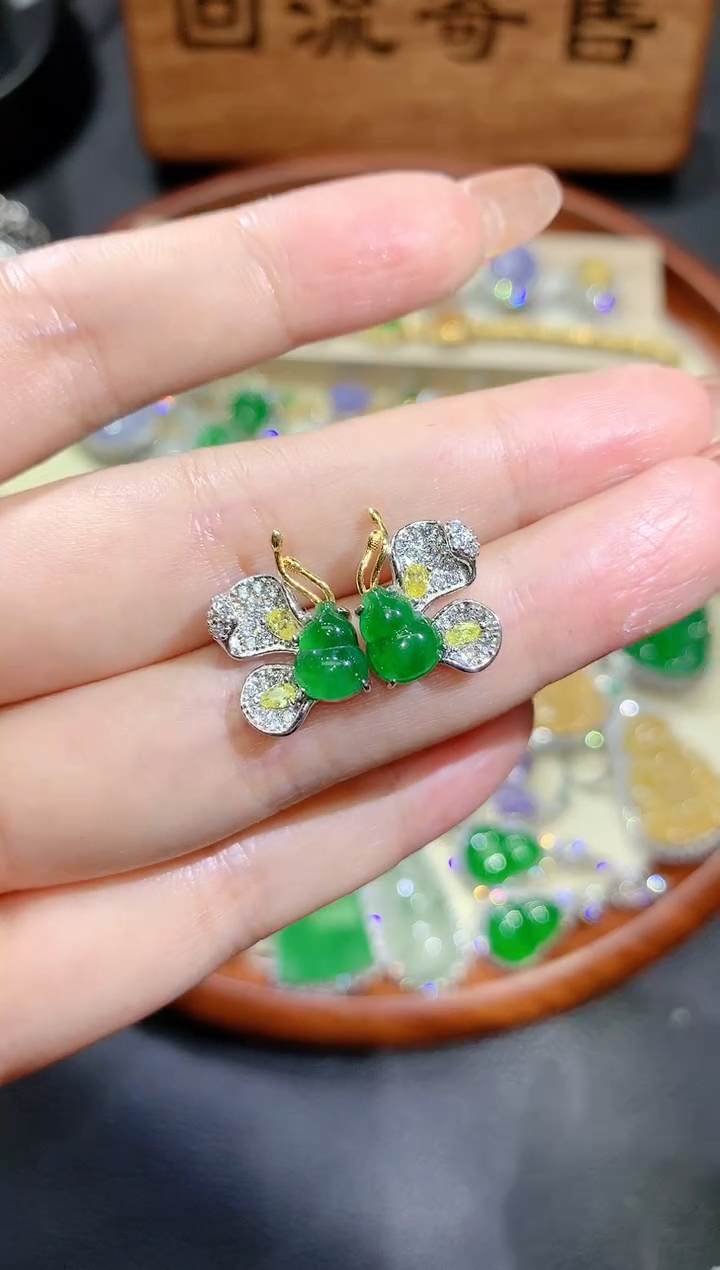 翡翠未镶嵌耳饰3团购多样性发其一