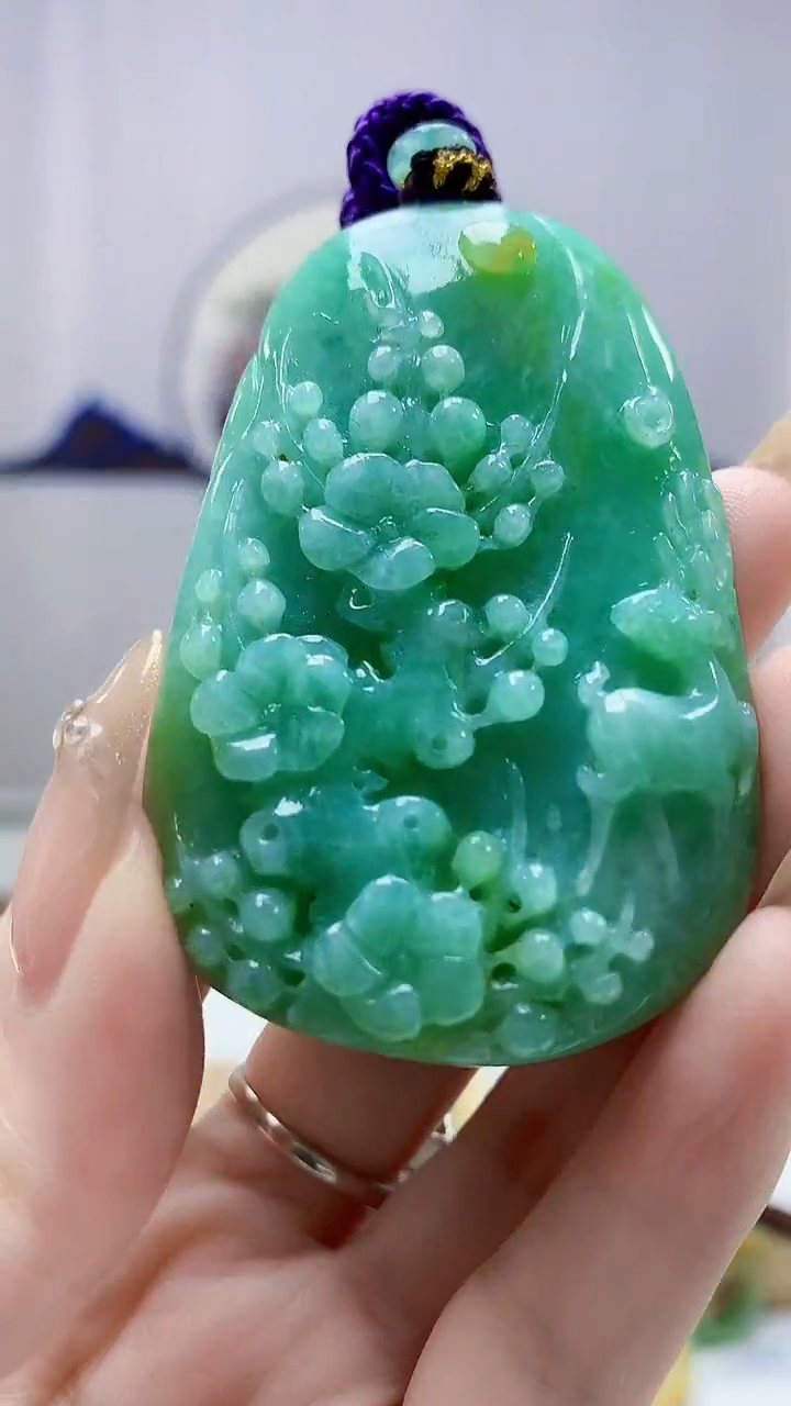 未镶嵌定制翡翠4868DD-毛货挂件84