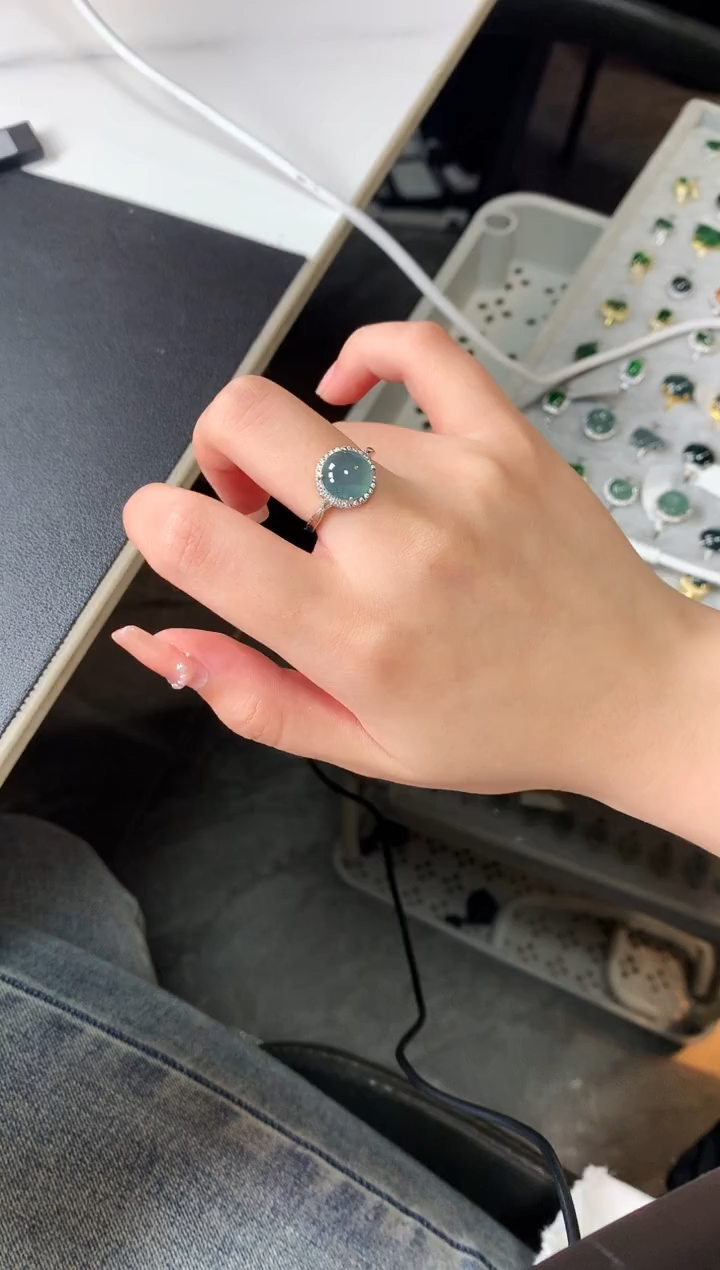 【闪购商品】翡翠戒指银S925镶嵌51241