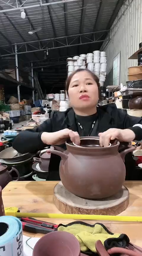 陶瑕疵5.0紫砂大肚锅