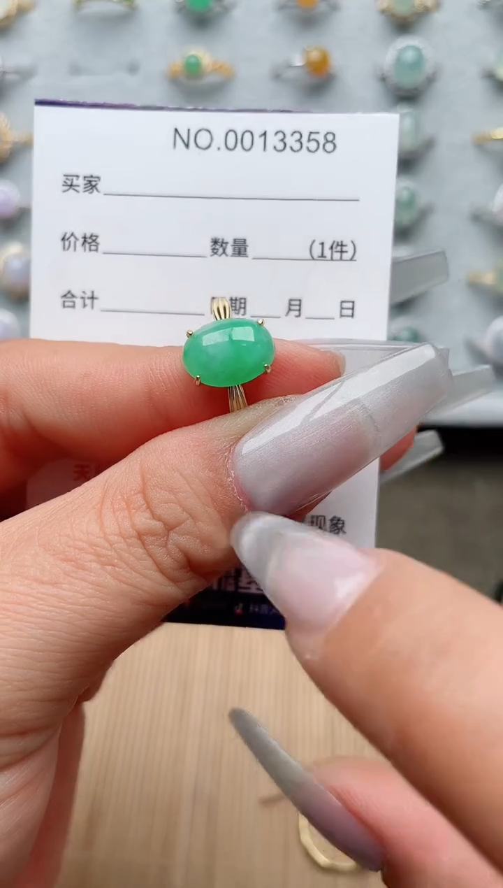 【闪购商品】翡翠戒指银S925镶嵌·