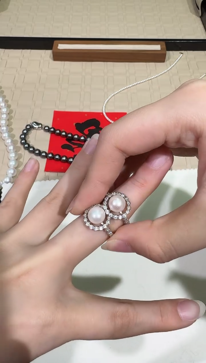 【闪购商品】淡水珍珠戒指未镶嵌X0204-523-102多样性一件