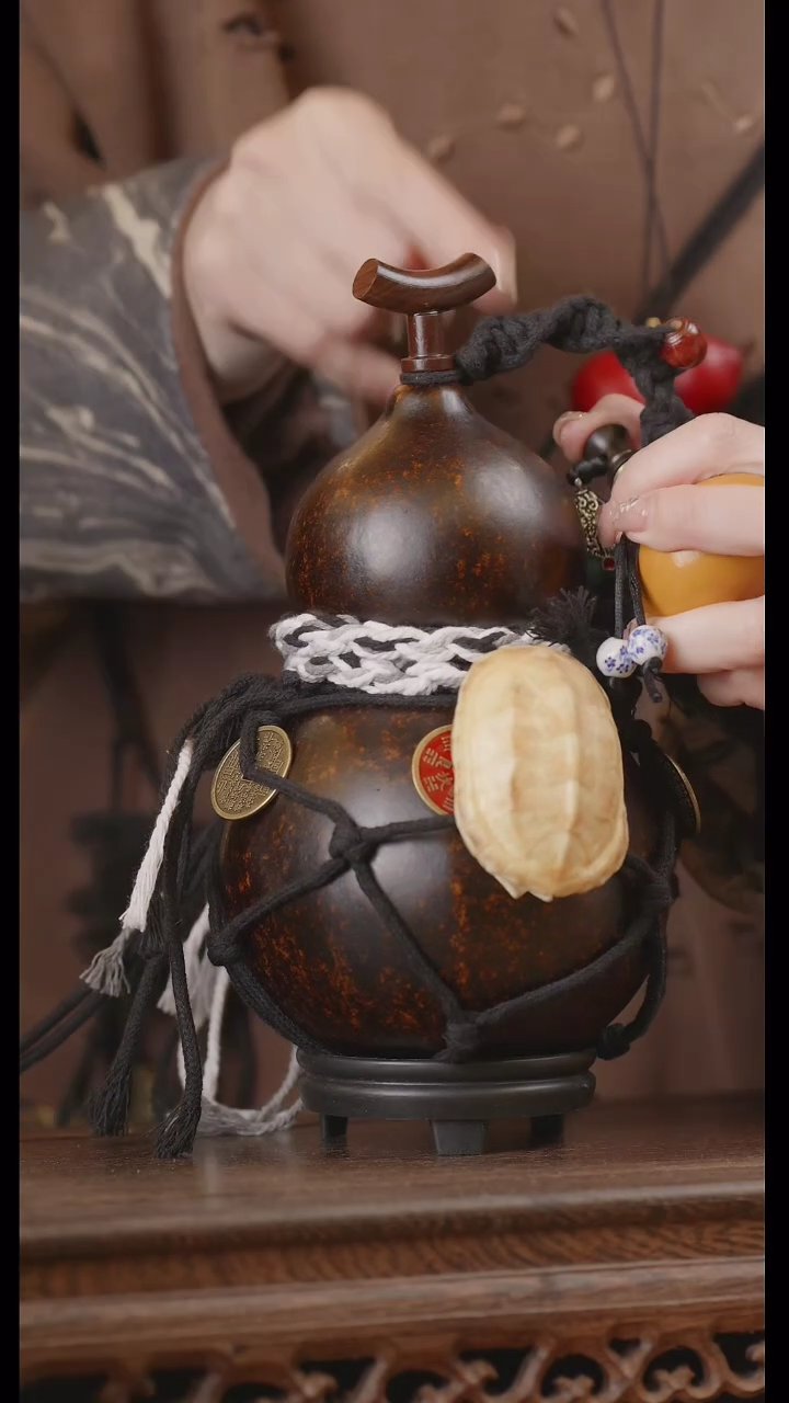 【闪购商品】272号精品天然大漆工艺防渗内胆酒葫芦~
