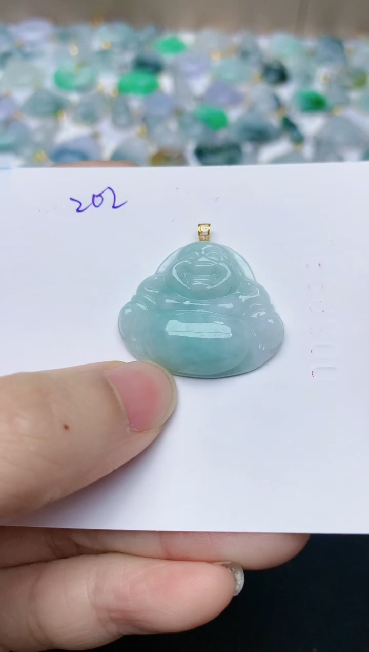 【闪购商品】翡翠颈饰18K金镶嵌天然翡翠A货    202