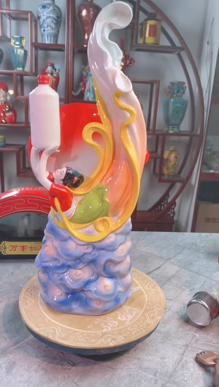 【闪购商品】摆件景德镇垚晶陶瓷微瑕飞天