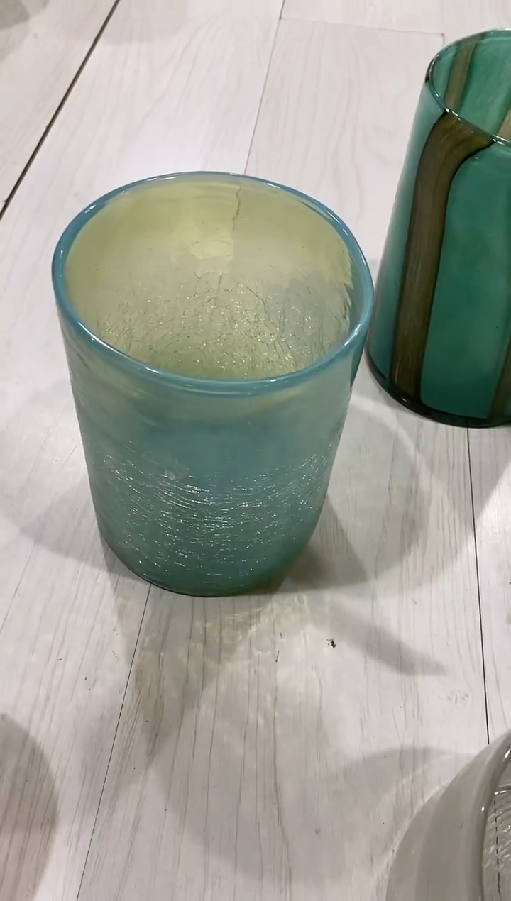 l*l慕忆家手作琉璃花瓶瑕疵