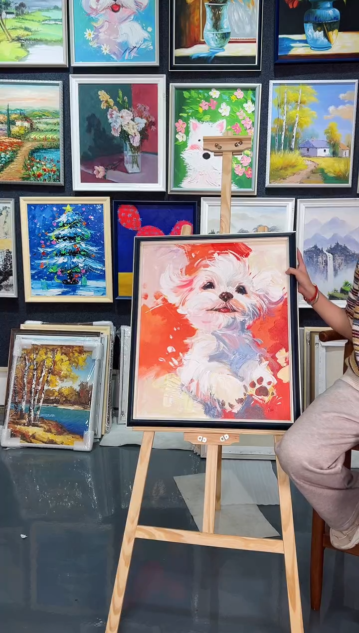 【闪购商品】油画97号 50*60 狗  -手绘油画