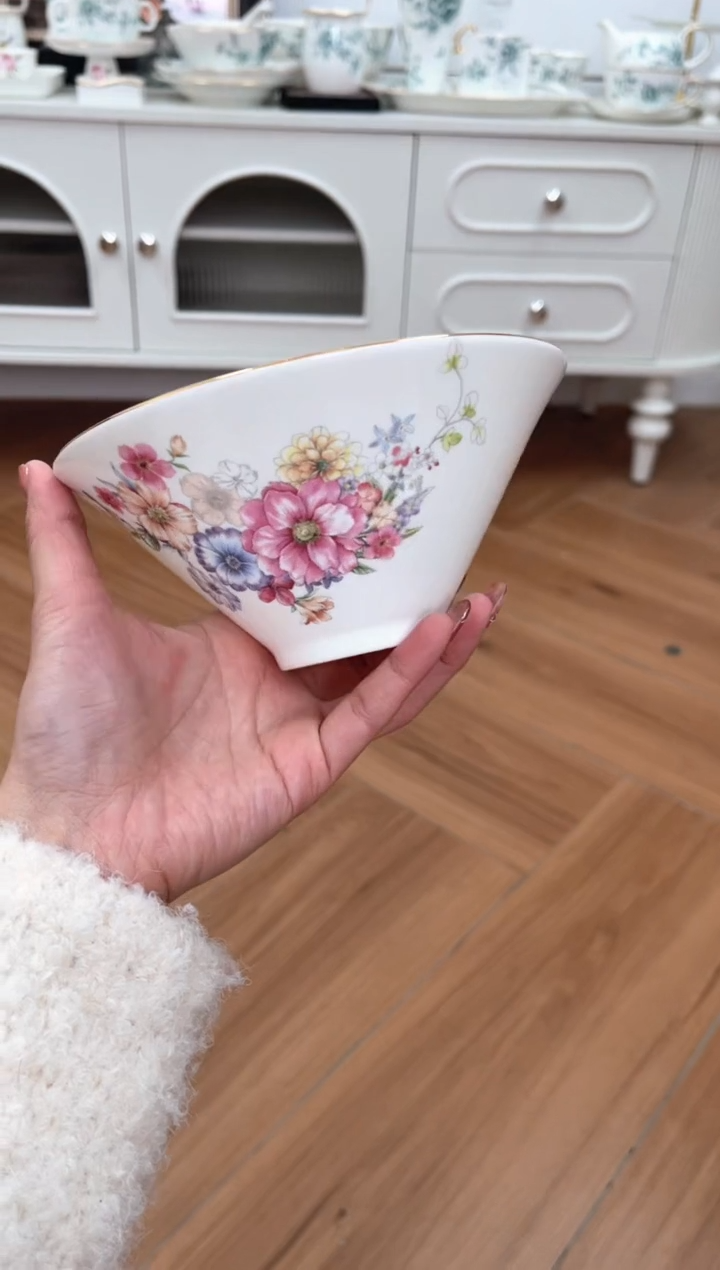 【闪购商品】碗花花高骨骨瓷面碗