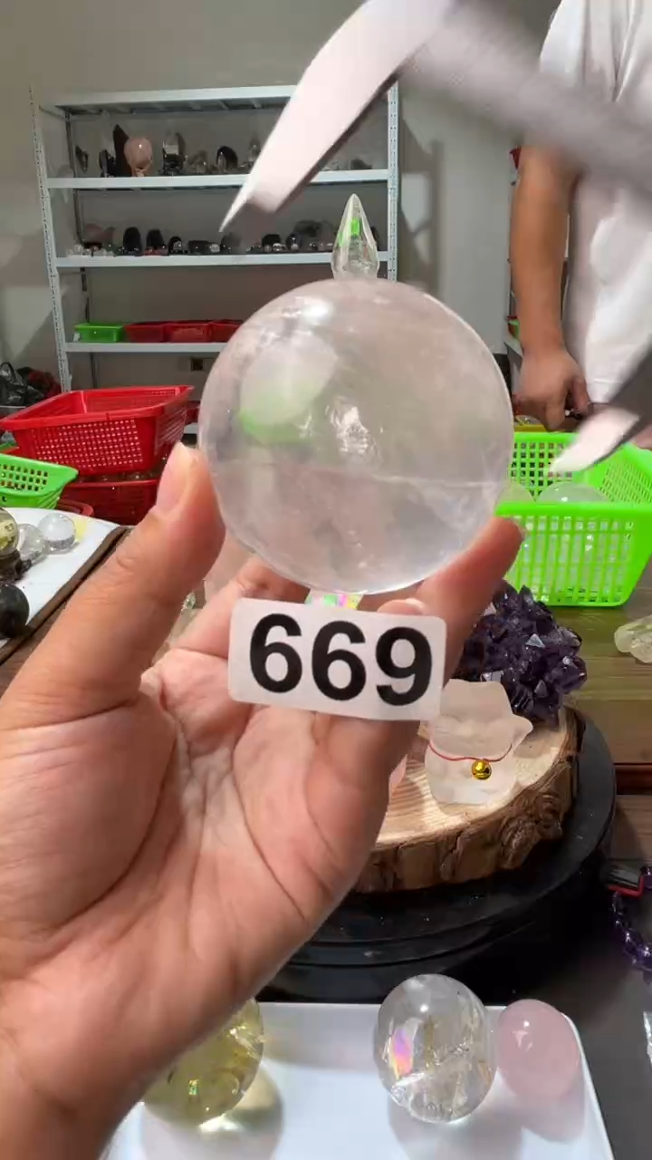 未镶嵌水晶大型摆件（非配饰）白水晶球669