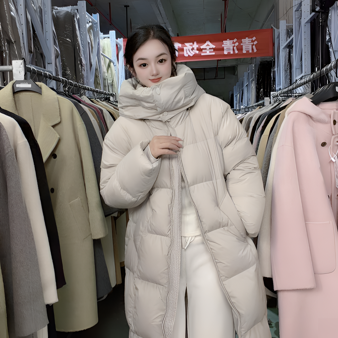 XP女短款立领连帽优等品长款羽绒服保暖女款女士情侣