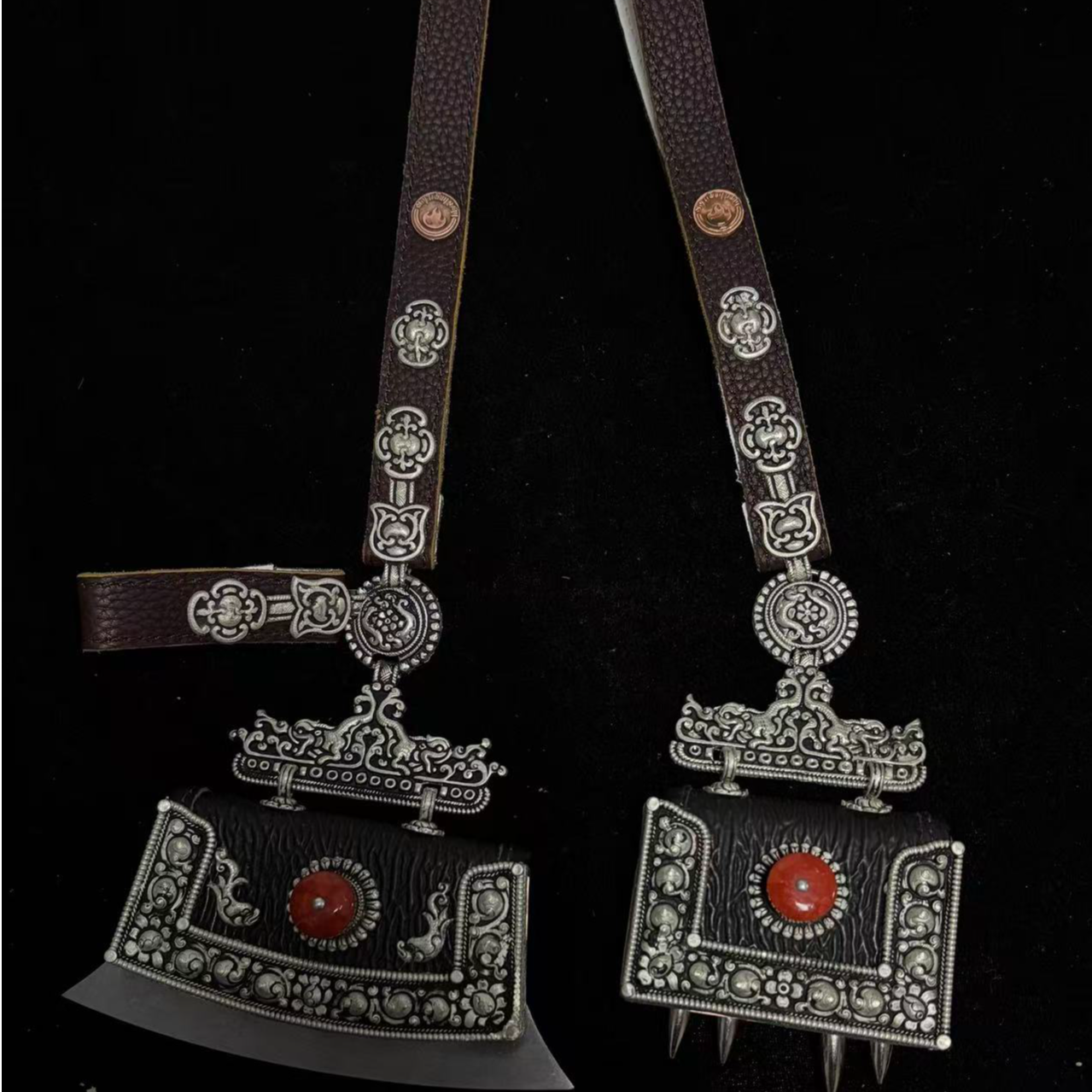 锌合金布艺吊坠 藏式新款打火石一套