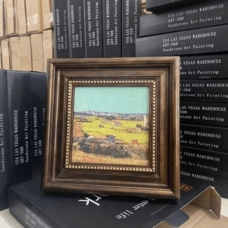 S5246-中古风客厅玄关摆台画美式复古摆台卧室玄关餐厅摆台画
