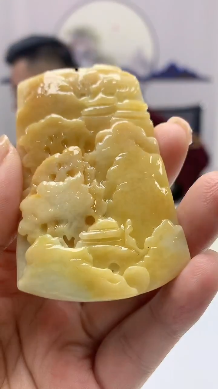 【闪购商品】定制翡翠未镶嵌5152ms-毛货23山水