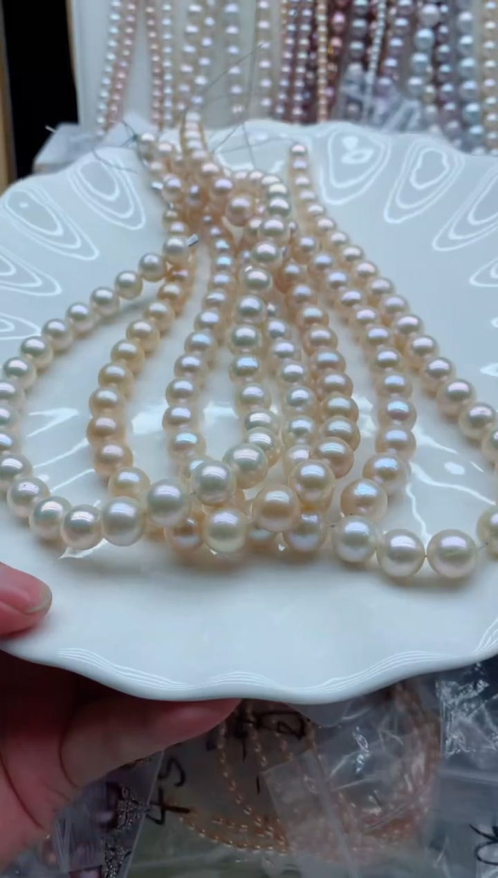 未镶嵌裸珠无扣头淡水珍珠多样性发其一，非无暇