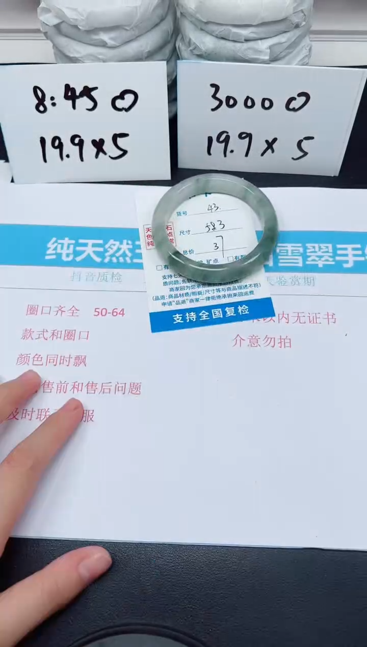 【闪购商品】石英质玉未镶嵌手镯G43-58.3