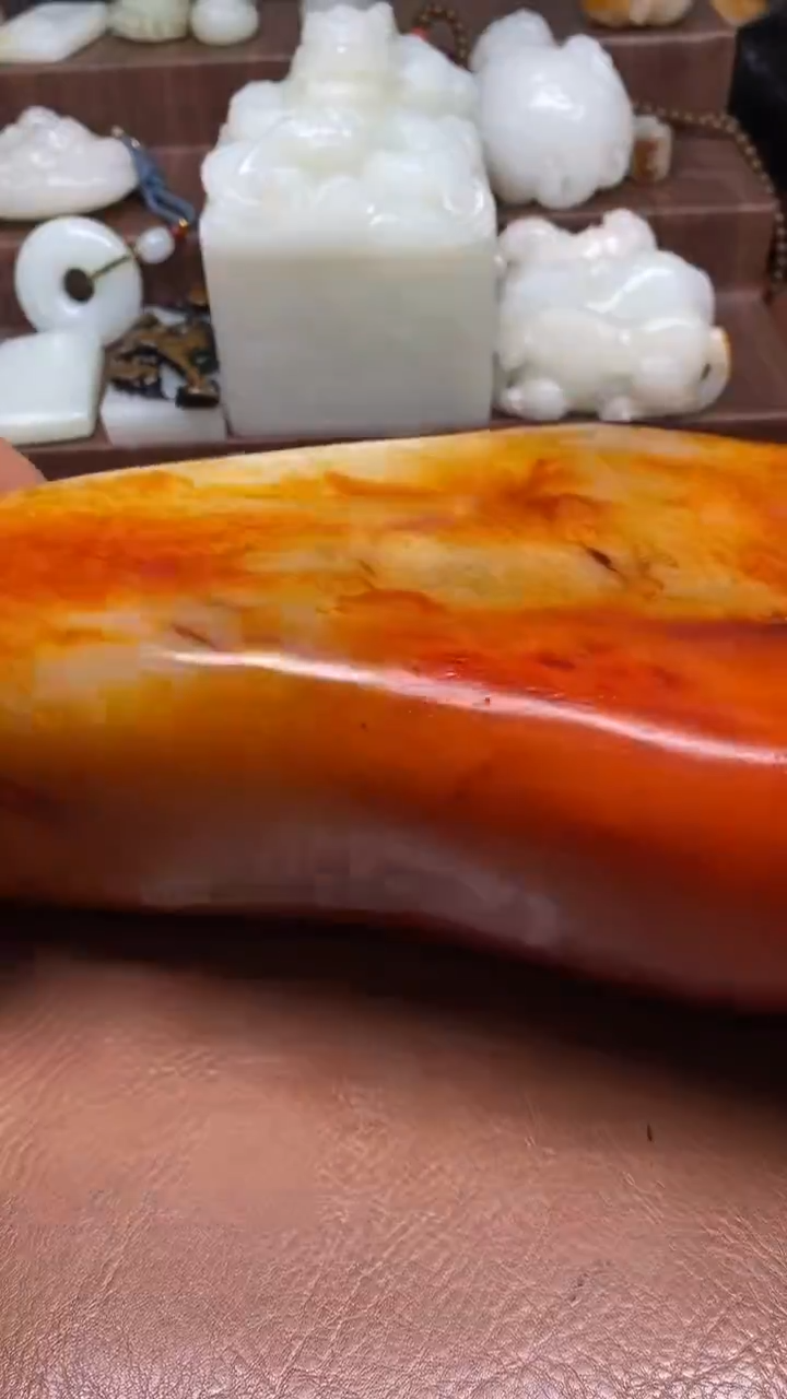 未镶嵌和田玉摆件明****.1