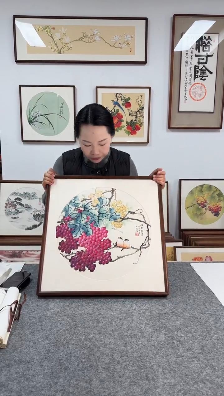 书法刘亦凌03-53*53绘画手绘同款