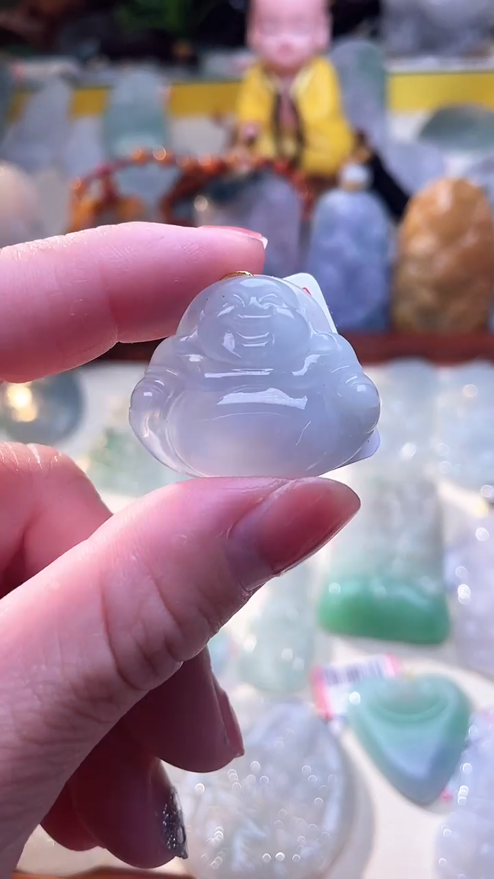 翡翠未镶嵌颈饰佛公