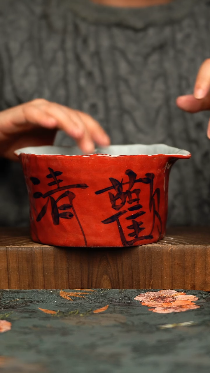 杯釉下彩手工手绘同款陶器