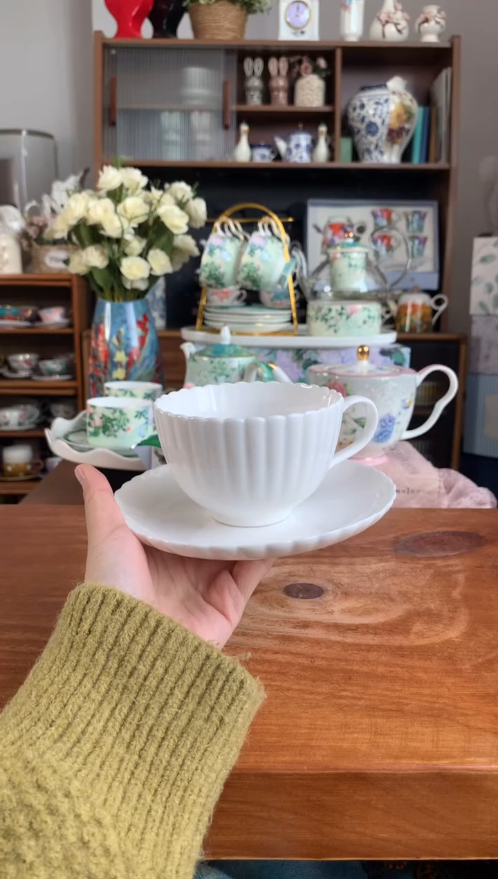 陶瓷【限时福利】小雏菊薄胎杯碟