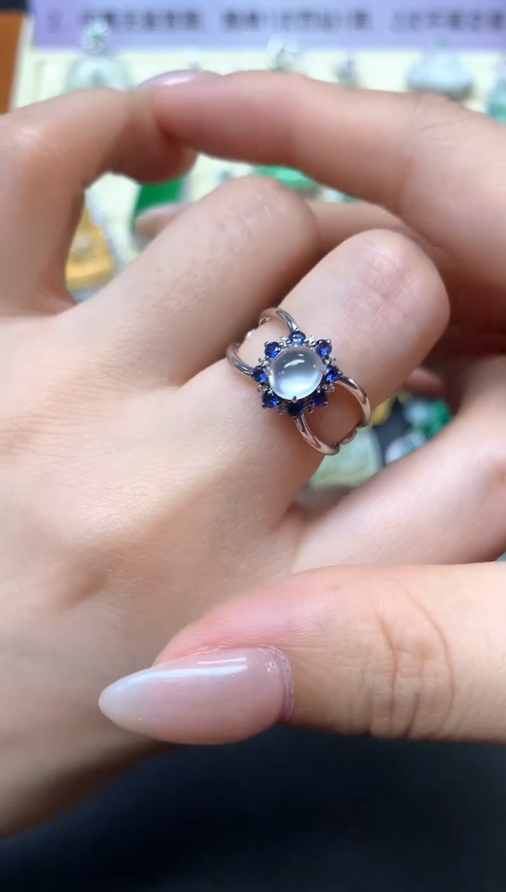 【闪购商品】翡翠戒指18K金镶嵌戒指|5900+590