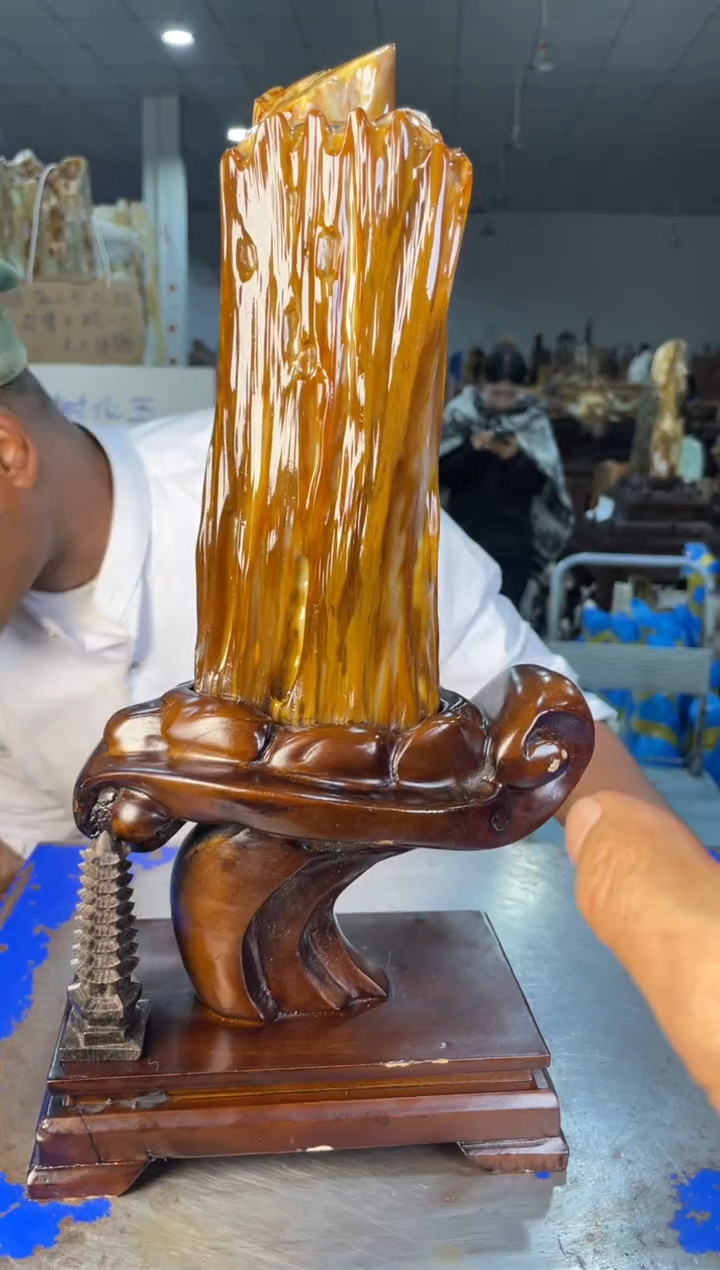 未镶嵌摆件硅化玉32