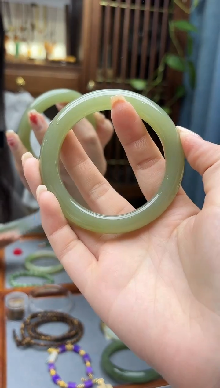 未镶嵌手镯和田玉和田玉手镯57#XZYW