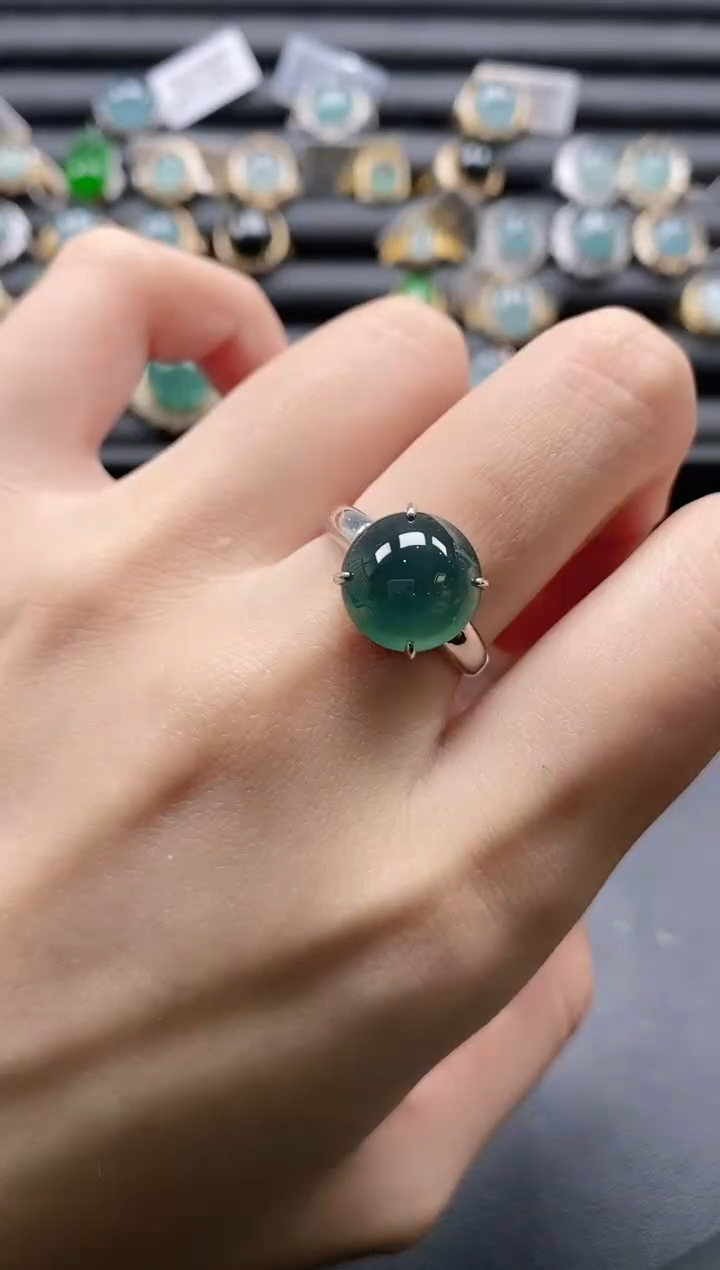 【闪购商品】翡翠戒指银S925镶嵌1111