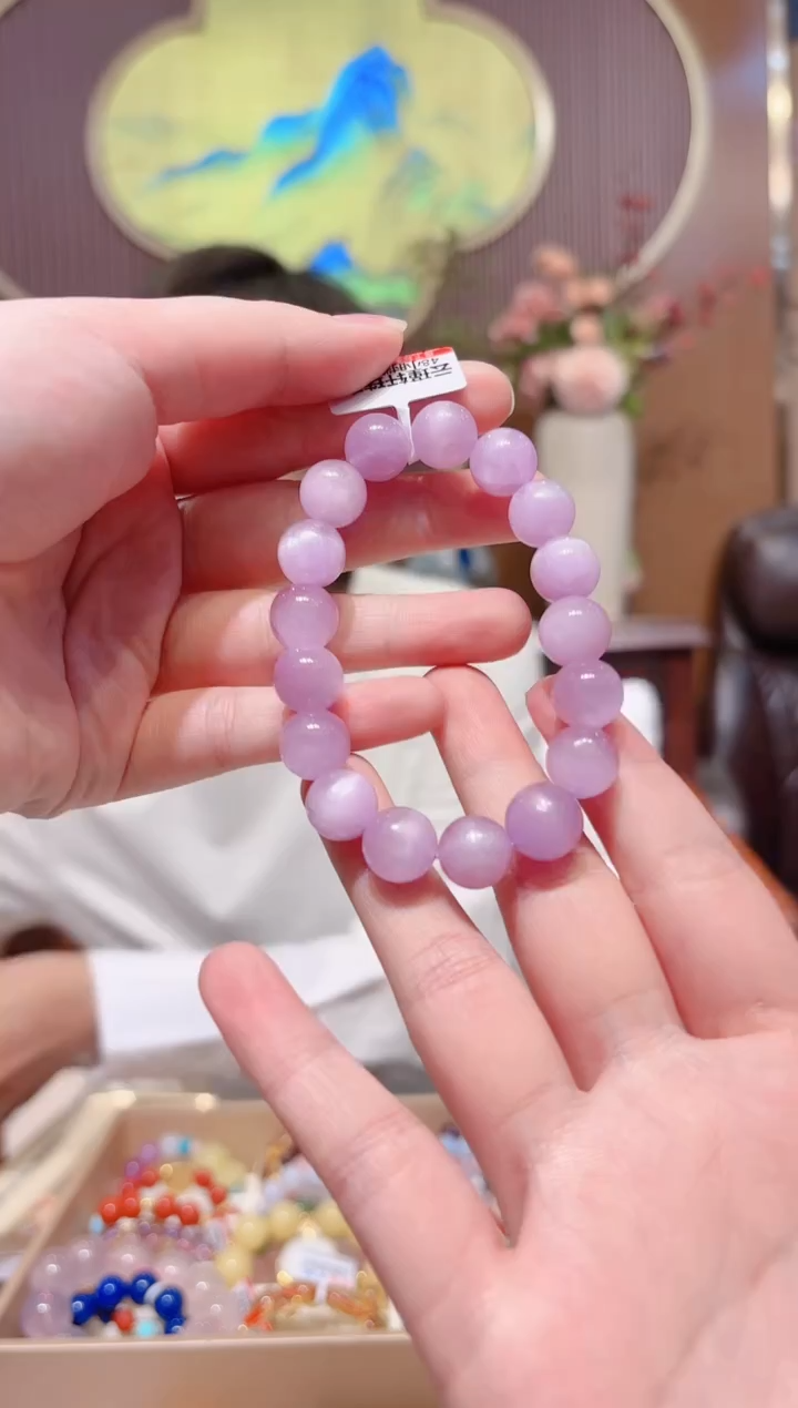 【闪购商品】锂辉石手串未镶嵌设计款珠串11.8