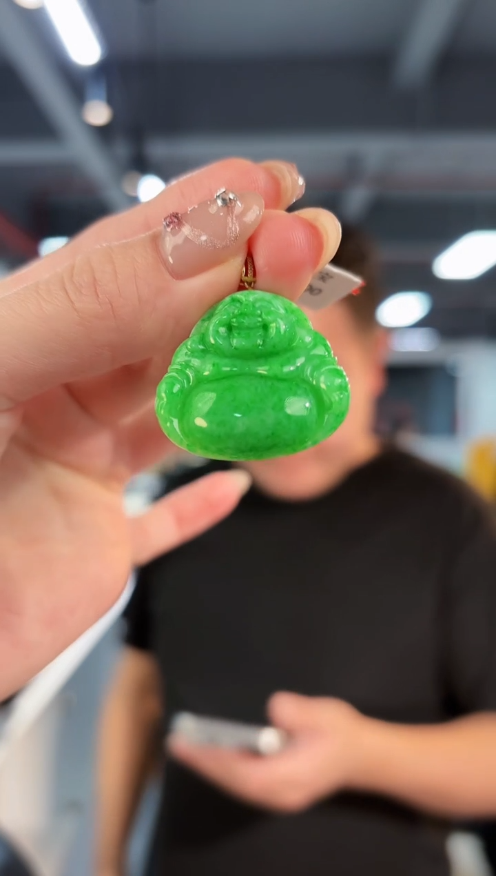 【闪购商品】翡翠颈饰18K金镶嵌缅料A货/支持复检/一件