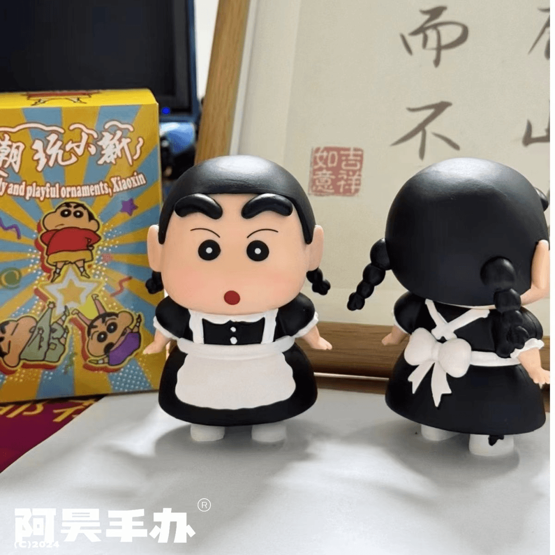 蜡笔小新cos女仆摆件新手生日礼物手办模型新之助桌面公仔阿昊