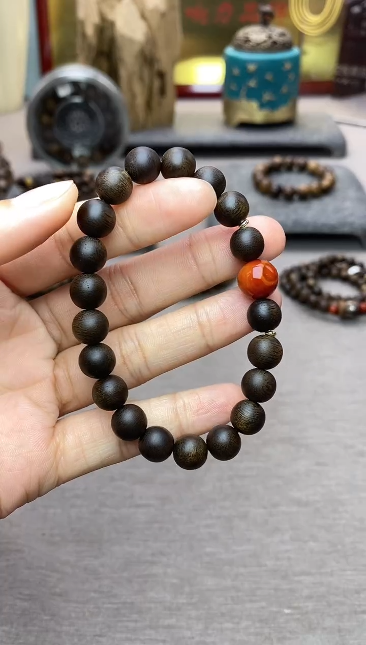 【闪购商品】沉香手串单圈越南芽庄白棋楠0.8 沉水