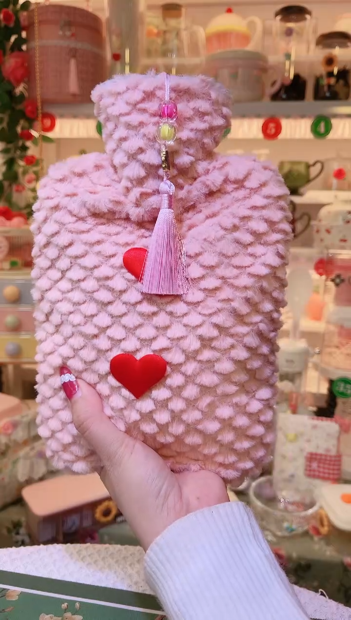 热水袋粉色——手工制作品质好！