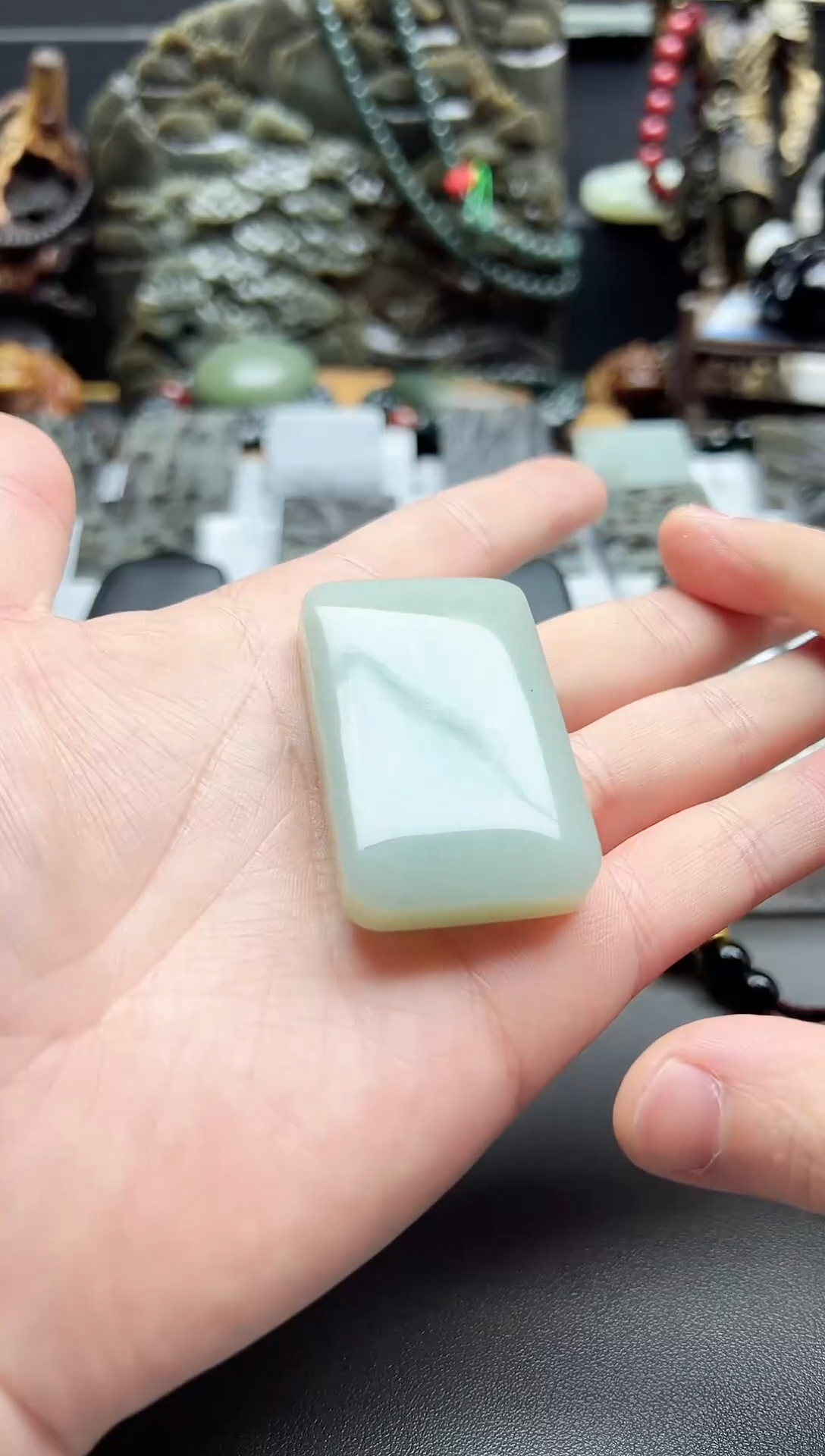 颈饰未镶嵌和田玉且末料厚装平安无事牌