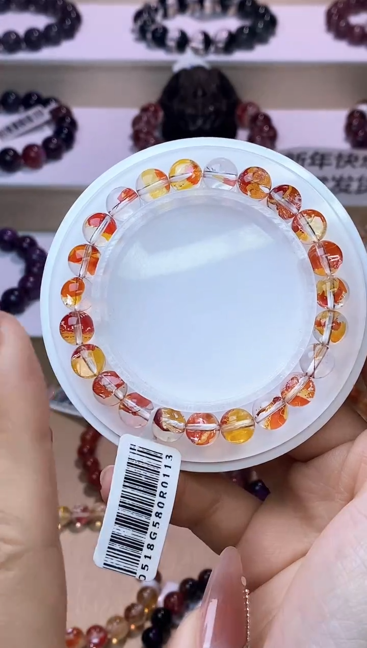 【闪购商品】水晶手链未镶嵌锦鲤胶花单圈7m+