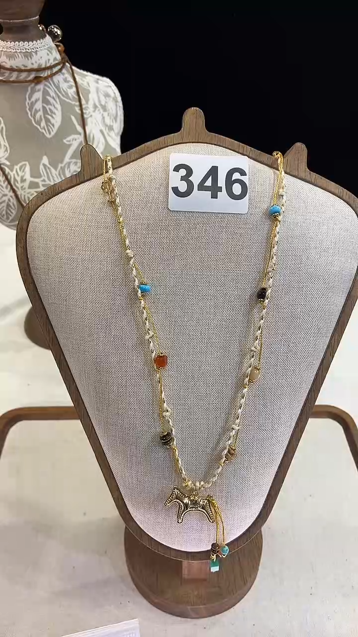 项链钛钢淡水珍珠346