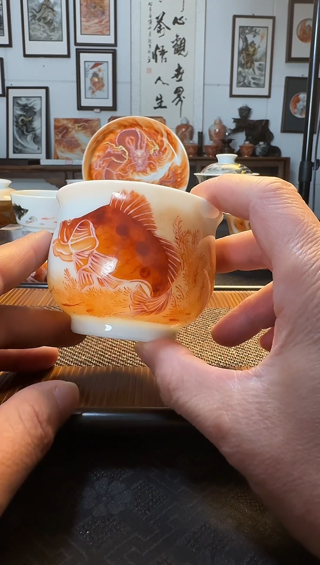 鲑鱼画片如是杯1个海藻