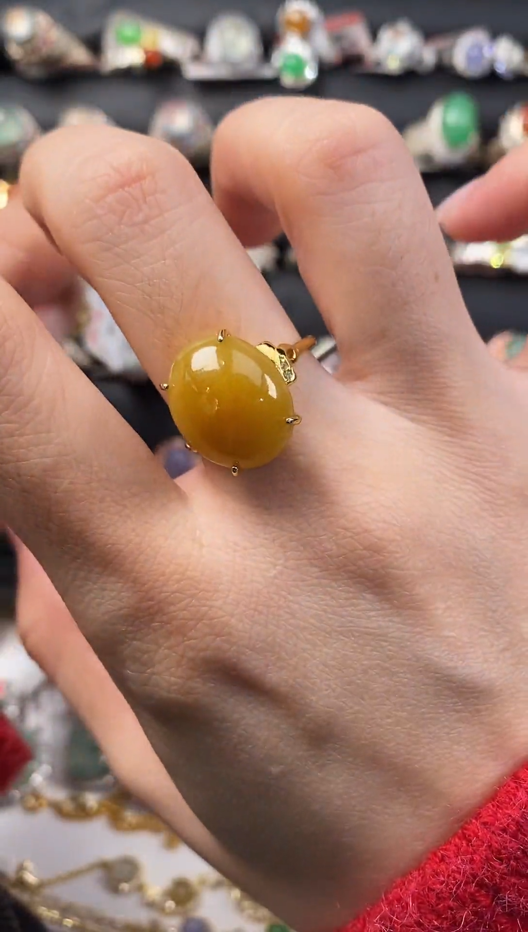 银S925镶嵌戒指翡翠天然A货翡翠34