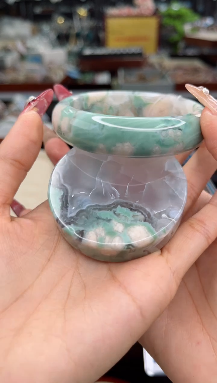 【闪购商品】石英质玉手镯未镶嵌60圈口（赠品镯心）7S9321