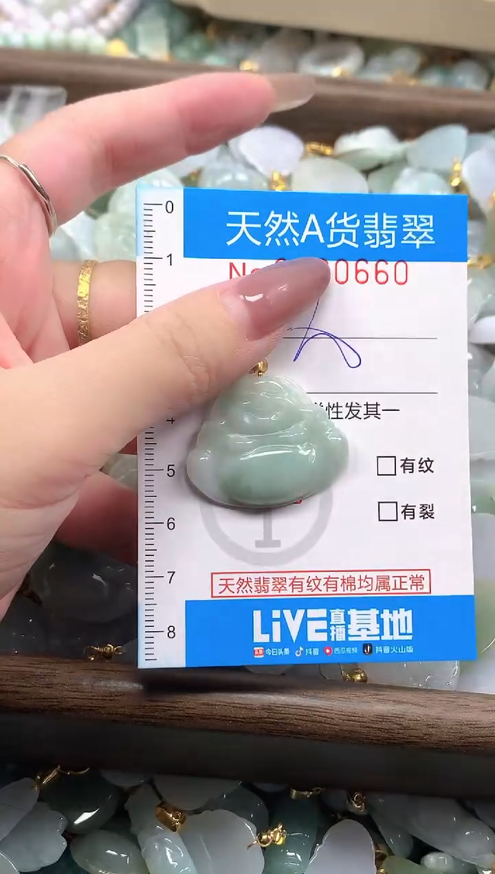 颈饰未镶嵌翡翠净货挂件-0660